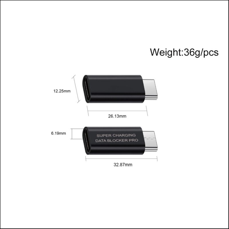 Custom USB C to USB C Data Blocker-Protect Against Juice Jacking - 4